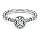 swarovski خاتم سوليتير eternity، ألماس مُصنع في المختبر إجمالي 0 45 قيراط، شكل دائري، فضة استرليني