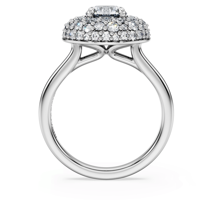 swarovski خاتم سوليتير eternity، ألماس مُصنع في المختبر إجمالي 2 قيراط، ذهب أبيض عيار 18