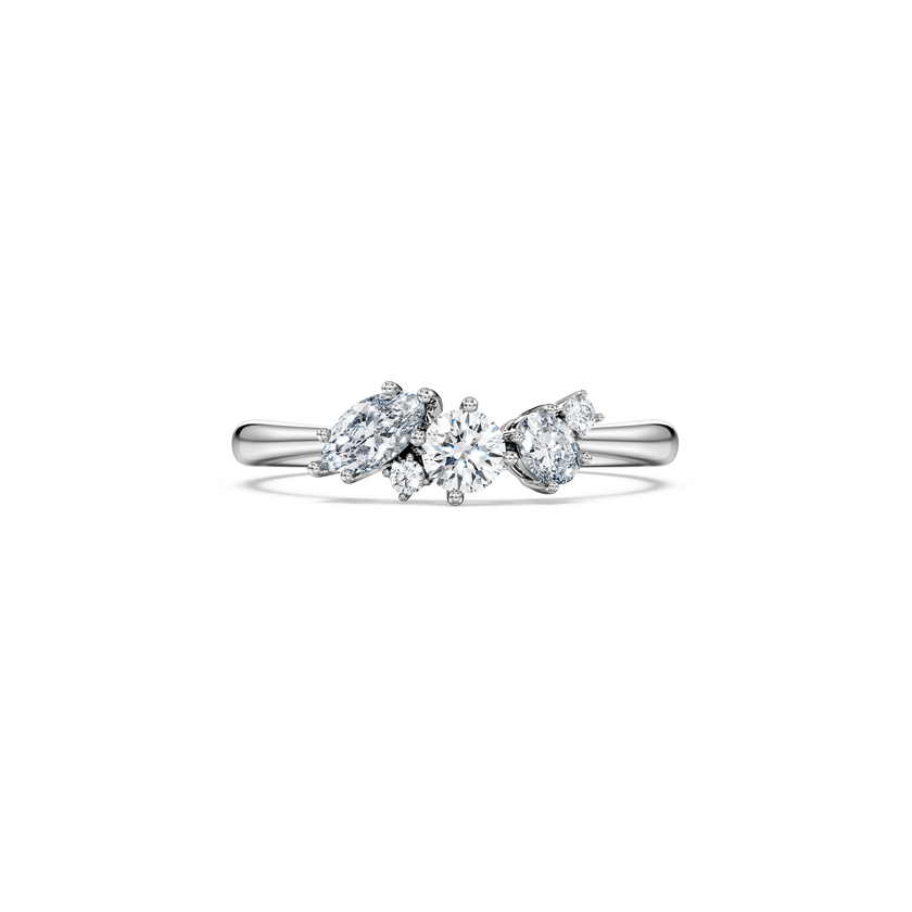 swarovski galaxy ring  lab grown diamonds 0 4 ct tw  mixed shapes  sterling silver