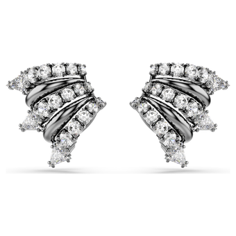 swarovski sublima ear cuffs white ruthenium plated