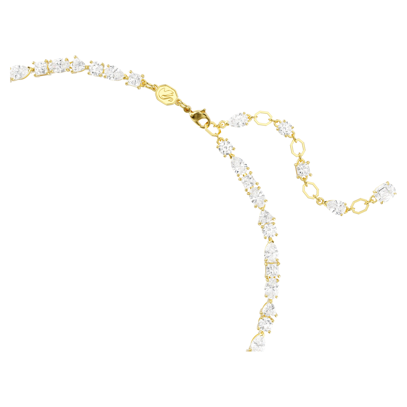 swarovski عقد mesmera، قطع متنوع، لون أبيض، طلاء باللون الذهبي