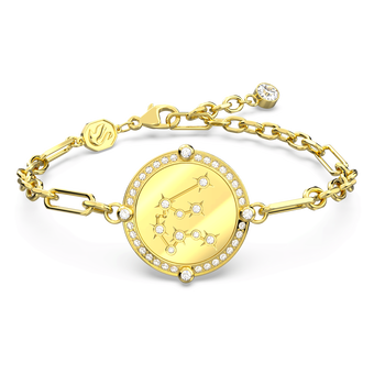 swarovski سوار zodiac، aquarius، لون ذهبي، طلاء بلون ذهبي