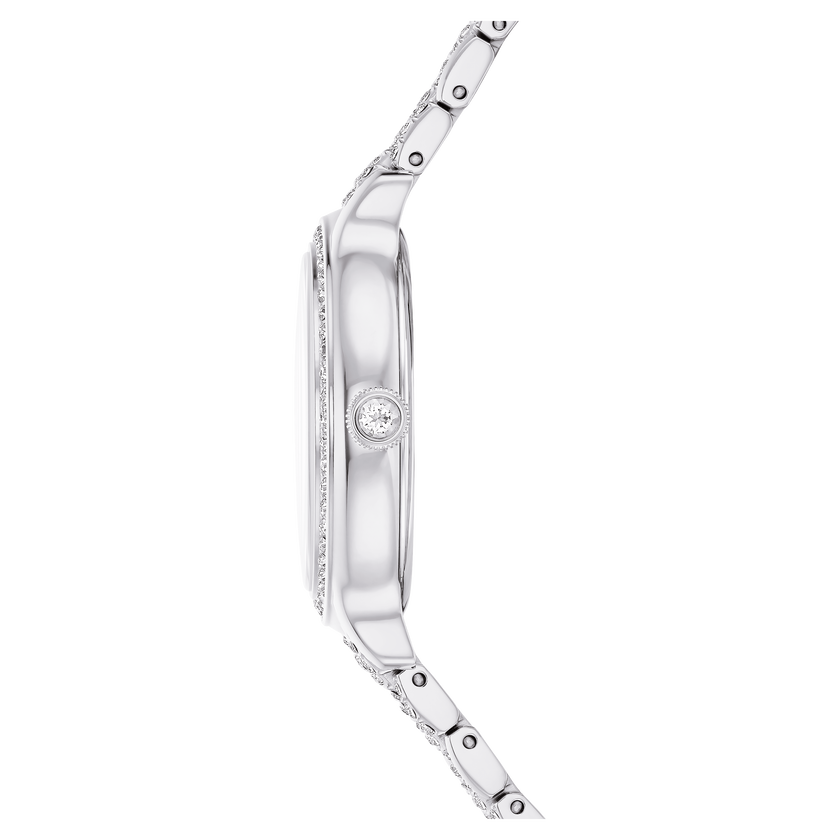swarovski ساعة imber، صناعة سويسرية، سوار معدني، لون فضي، ستانلس ستيل