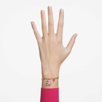 swarovski سوار teddy، لون وردي، طلاء ذهبي وردي