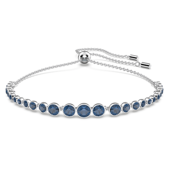 swarovski سوار imber emily، قطع مستدير متنوع، لون أزرق، طلاء روديوم