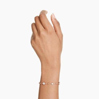 swarovski سوار imber، قطع مُستدير، لون أبيض، لمسة نهائية من الذهب الوردي عيار 18 قيراط