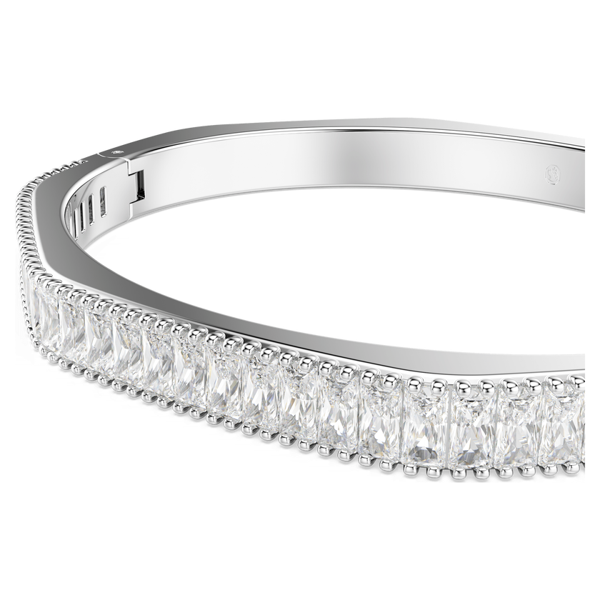 swarovski سوار matrix، قطع باغيت، لون أبيض، طلاء روديوم