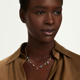 swarovski عقد imber، قطع متنوع، ألوان متعددة، لمسة نهائية من الذهب عيار 18 قيراط