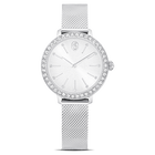 swarovski certa watch swiss made metal bracelet silver tone stainless steel