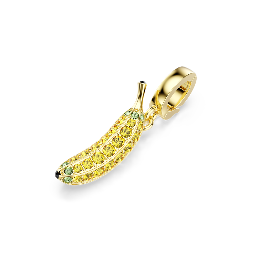 swarovski minions banana charm  pav   yellow  gold tone plated