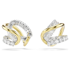 swarovski حلية للأذن hyperbola، قطع متنوع، لون أبيض، لمسة نهائية من معادن مختلطة