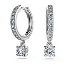 swarovski أقراط متدلية eternity، أحجار ألماس مُصنعة في المختبر بإجمالي 0 7 قيراط، ذهب أبيض عيار 18