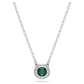 swarovski قلادة una angelic، قطع مُستدير، لون أخضر، طلاء روديوم