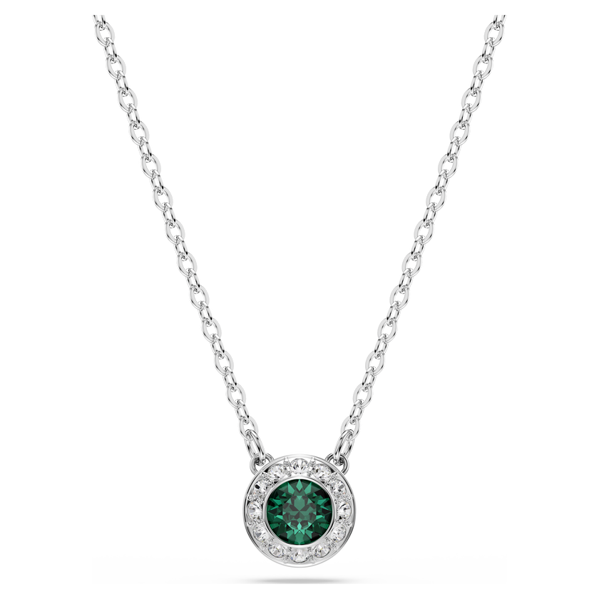 swarovski قلادة una angelic، قطع مُستدير، لون أخضر، طلاء روديوم