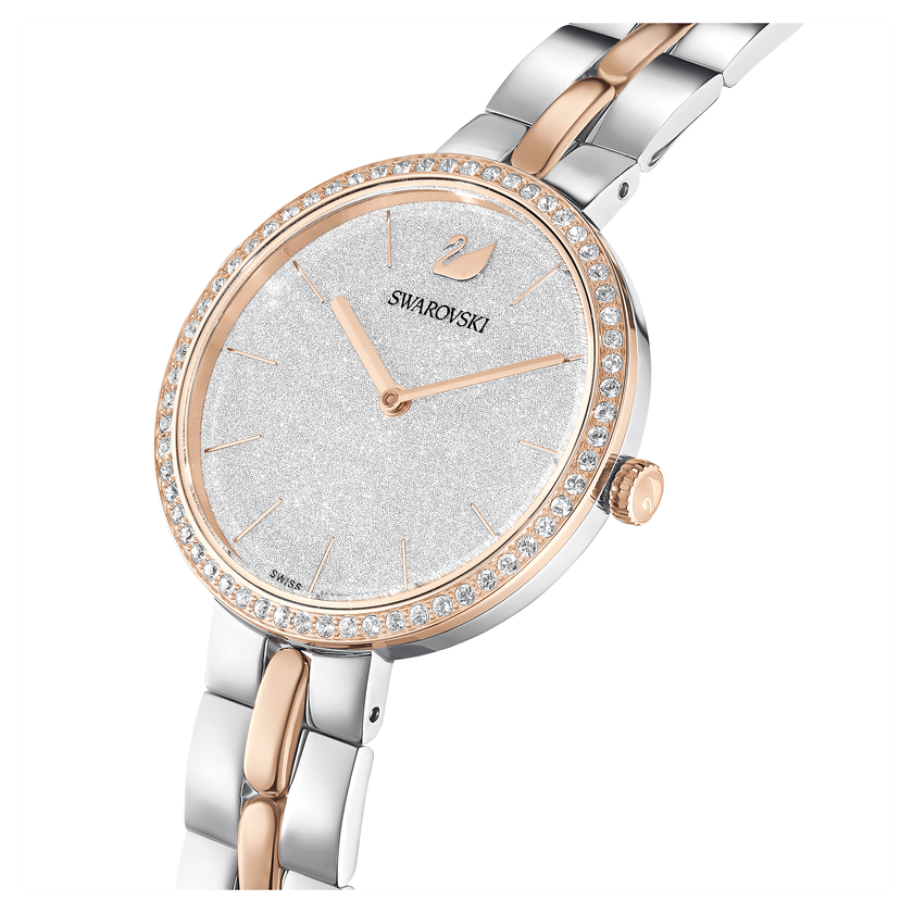 swarovski ساعة cosmopolitan، صناعة سويسرية، سوار معدني، لون أبيض، لمسة نهائية بمعادن مختلطة