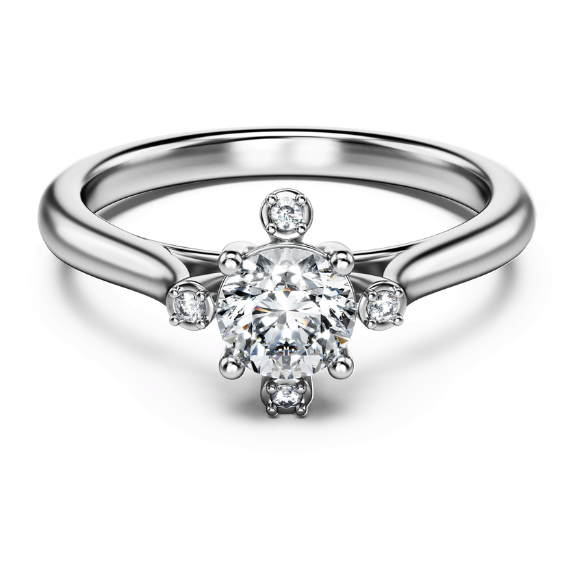 swarovski خاتم galaxy، ألماس مُصنع في المختبر إجمالي 0 5 قيراط، شكل دائري، ذهب أبيض عيار 18 قيراط
