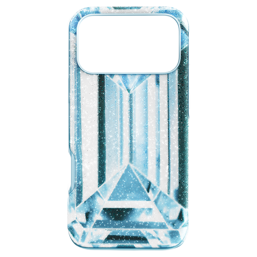 swarovski حافظة high للهاتف الذكي، تأثير كريستالي، iphone  17 pro max، لون أزرق