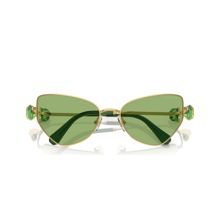 swarovski نظارة شمسية، شكل كات آي، sk7003el، لون أخضر