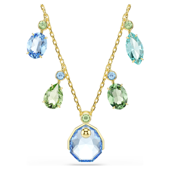 عقد Gema، قطع متنوع، تصميم متدلٍ، ألوان متعددة، طلاء باللون الذهبي swarovski عقد gema، قطع متنوع، تصميم متدلٍ، ألوان متعددة، طلاء باللون الذهبي