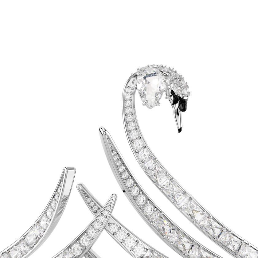 swarovski تاج vienna، قطع متنوع، بجعة، لون أبيض، طلاء روديوم