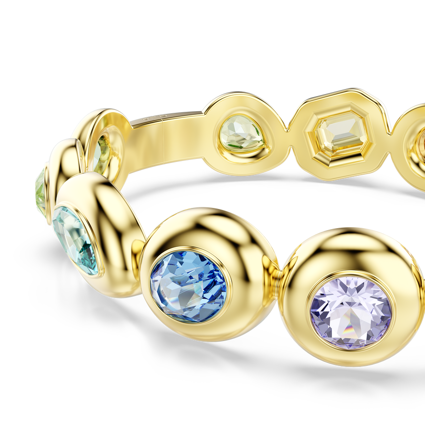 swarovski سوار gema، قطع متنوع، ألوان متعددة، طلاء باللون الذهبي