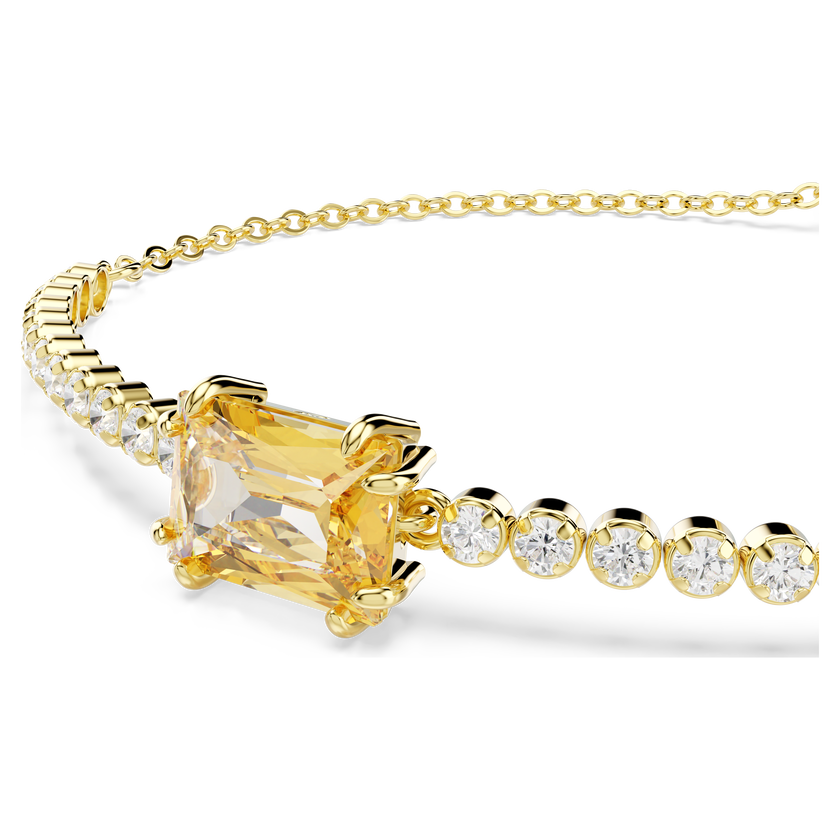 swarovski سوار matrix tennis، قطع متنوع، لون كراميل، طلاء باللون الذهبي