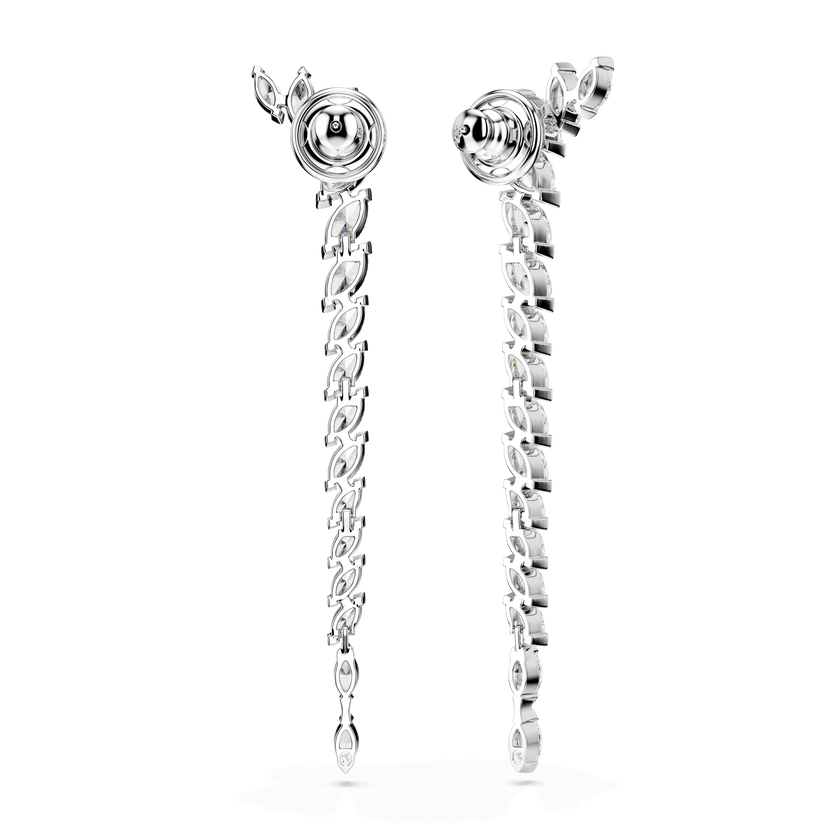swarovski أقراط mesmera، قطع ماركيز، لون أبيض، طلاء روديوم