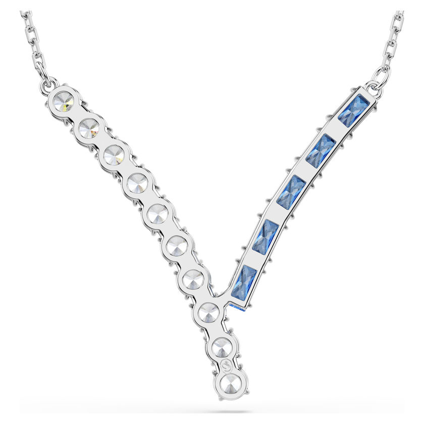 swarovski قلادة matrix، قطع متنوع، لون أزرق، طلاء روديوم