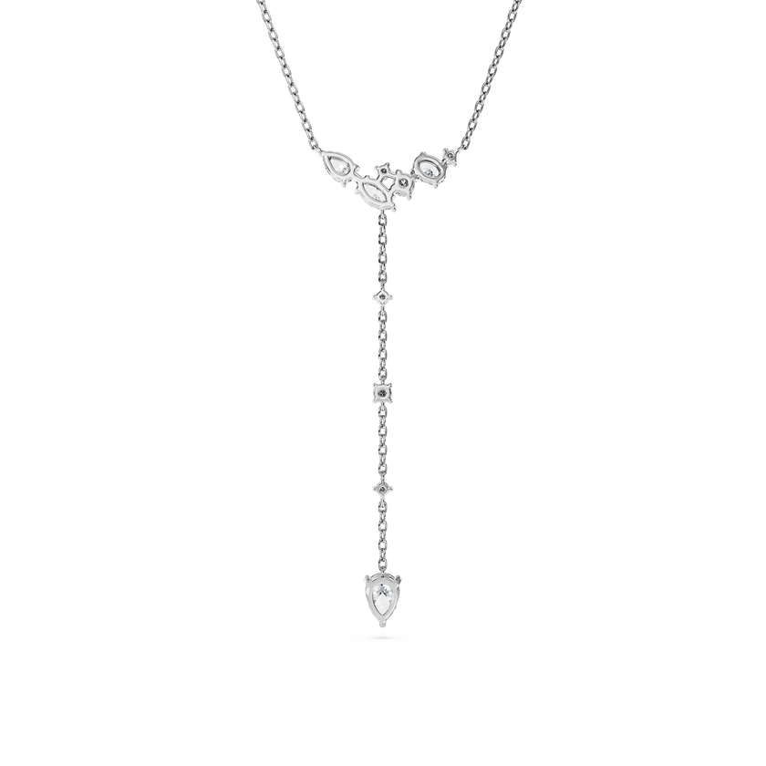 swarovski galaxy y necklace  lab grown diamonds  0 7 ct tw  mixed shapes  sterling silver