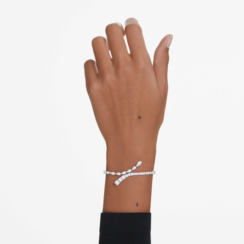 swarovski سوار matrix، قطع متنوع، لون أبيض، طلاء روديوم