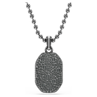 swarovski dextera octagon pendant octagon shape round cut black ruthenium plated
