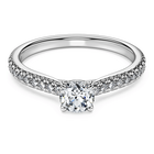 swarovski خاتم سوليتير eternity، أحجار ألماس مُصنعة في المختبر بإجمالي 0 7 قيراط، ذهب أبيض عيار 18