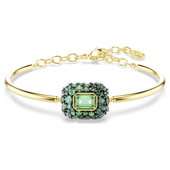 swarovski سوار sublima، قطع مُثَمَّن، لون أخضر، لمسة نهائية من الذهب عيار 18 قيراط