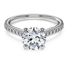 swarovski خاتم سوليتير eternity، ألماس مُصنع في المختبر بإجمالي 1 7 قيراط، شكل دائري، ذهب أبيض عيار 18