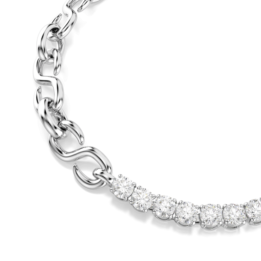 swarovski سوار matrix، قطع مستدير، لون أبيض، طلاء روديوم