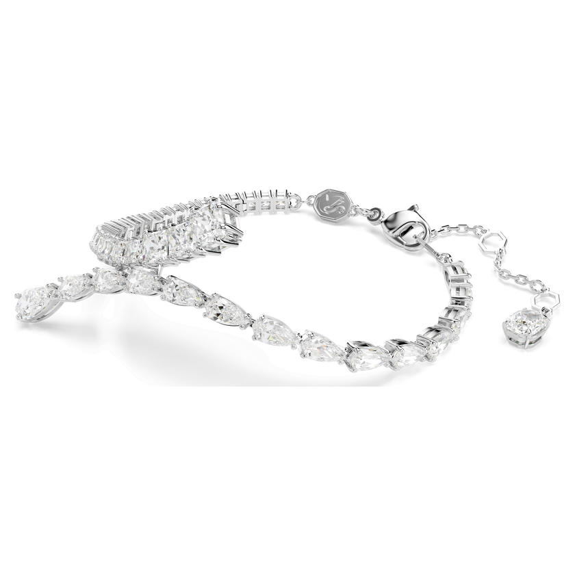 swarovski سوار matrix، قطع متنوع، لون أبيض، طلاء روديوم