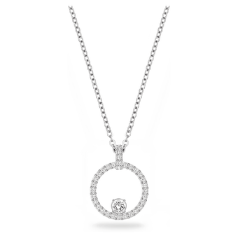 swarovski قلادة constella، لون أبيض، طلاء روديوم