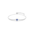 swarovski سوار one، قطع متنوع، شكل قلب، لون أزرق، طلاء روديوم