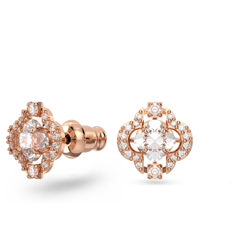 swarovski طقم sparkling dance من سواروفسكي، لون أبيض، طلاء ذهبي وردي