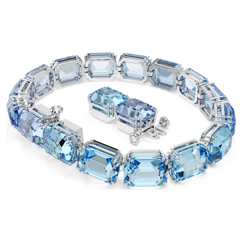 swarovski سوار millenia، قطع مُثَمَّن، لون متدرج، لون أزرق، طلاء روديوم