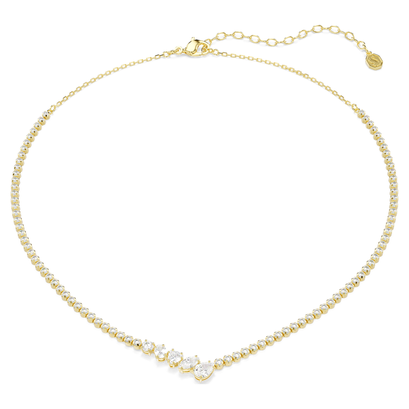 swarovski عقد mesmera، قطع متنوع، لون أبيض، لمسة نهائية من الذهب عيار 18 قيراط