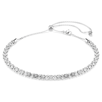 swarovski dextera necklace  round cut  white  stainless steel