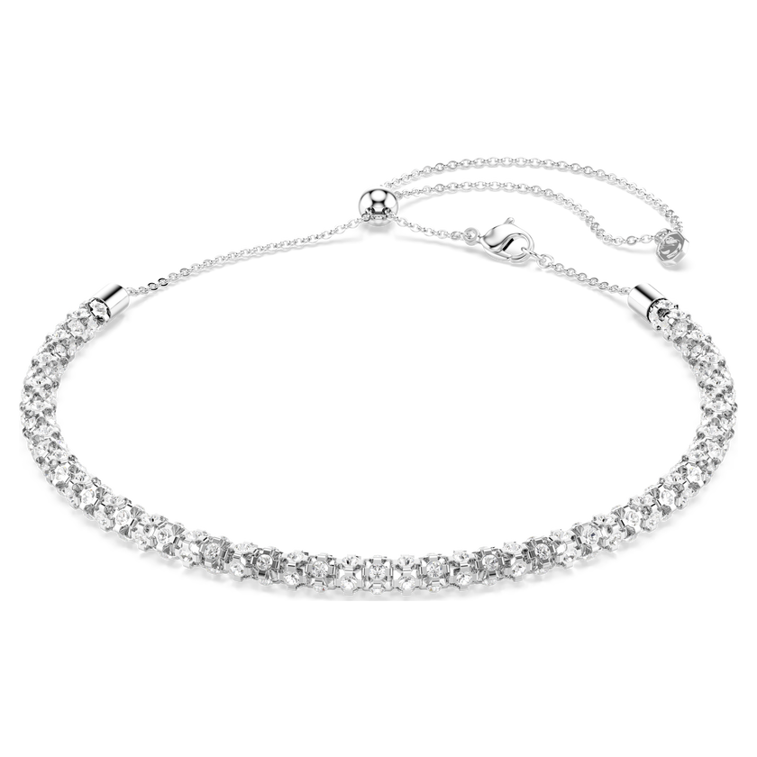 swarovski dextera necklace  round cut  white  stainless steel