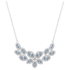 swarovski baron necklace leaf gray rhodium plated