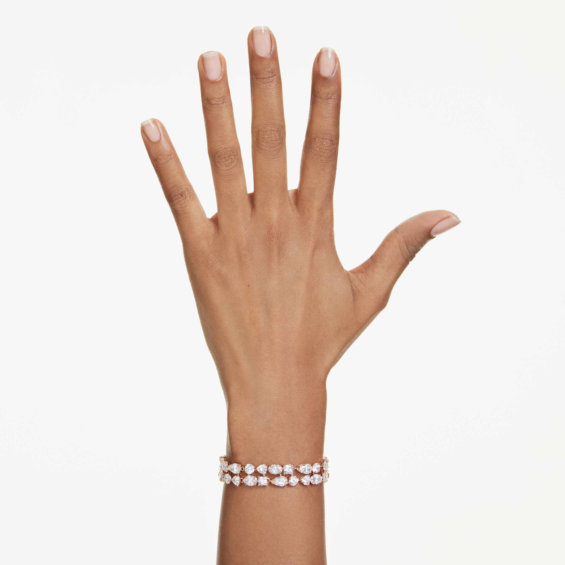 swarovski سوار mesmera، قطع متنوع، لون أبيض، طلاء ذهبي