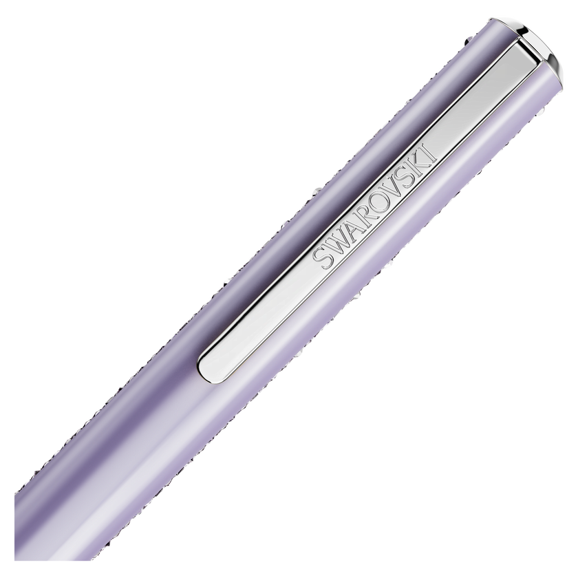 swarovski قلم حبر جاف crystal shimmer glide، لون أرجواني، لون أرجواني لامع، طلاء كروم