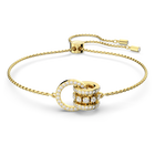 swarovski سوار further، حلقات متداخلة، لون أبيض، طلاء باللون الذهبي