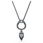 swarovski mesmera pendant mixed cuts gray ruthenium plated