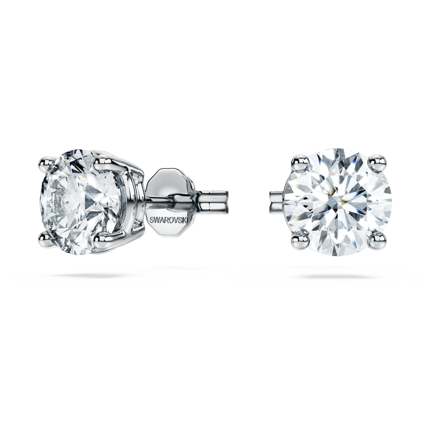 swarovski أقراط دبوسية eternity، أحجار ألماس مُصنعة في المختبر بإجمالي 2 قيراط، ذهب أبيض عيار 18