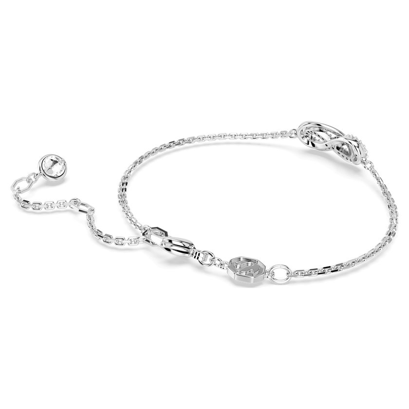 swarovski سوار hyperbola، شكل إنفينيتي، لون أبيض، طلاء روديوم
